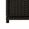 Patio Storage Cabinet Black 41.3" x 21.7" x 44.5" Poly Rattan