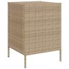 Patio Storage Cabinet Beige 21.7" x 23.2" x 31.5" Poly Rattan