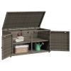 Patio Storage Cabinet Gray 43.3" x 21.7" x 23.8" Poly Rattan