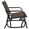 Garden Glider Bench Brown 47.4" x 29.9" x 34.1" Textilene & Steel