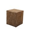 Outdoor Faux Wood Stump Side Table Coffee Table,Side Table ,End Table Accent Table Square Antique Yellow