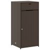 Patio Storage Cabinet Brown 21.7" x 21.7" x 43.7" Poly Rattan