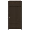 Patio Storage Cabinet Brown 21.7" x 21.7" x 43.7" Poly Rattan