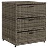 Patio Storage Cabinet Gray 21.7" x 23.2" x 27.2" Poly Rattan