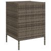 Patio Storage Cabinet Gray 21.7" x 23.2" x 31.5" Poly Rattan