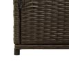 Patio Storage Cabinet Brown 41.3" x 21.7" x 44.5" Poly Rattan