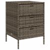 Patio Storage Cabinet Gray 21.7" x 23.2" x 31.5" Poly Rattan