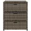 Patio Storage Cabinet Gray 21.7" x 23.2" x 27.2" Poly Rattan