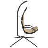 Garden Swing Chair with Cushion Cream Oxford Fabric and Steel