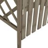 Pergola with Gate 45.7" x 15.7" x 80.3" Gray Solid Firwood