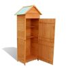 Patio Storage Cabinet Brown 74.8" High