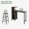 Multi Function 3-Piece Counter Height Dining Table Set