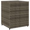 Patio Storage Cabinet Gray 21.7" x 23.2" x 27.2" Poly Rattan