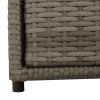 Patio Storage Cabinet Gray 21.7" x 23.2" x 27.2" Poly Rattan