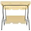 Garden Swing Bench Cream White 66.9" x 43.3" x 60.2"