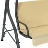 Garden Swing Bench Cream White 66.9" x 43.3" x 60.2"