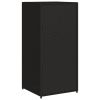 Patio Storage Cabinet Black 21.7" x 21.7" x 43.7" Poly Rattan