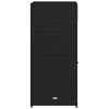 Patio Storage Cabinet Black 21.7" x 21.7" x 43.7" Poly Rattan