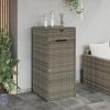 Patio Storage Cabinet Gray 21.7" x 21.7" x 43.7" Poly Rattan