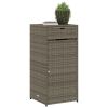 Patio Storage Cabinet Gray 21.7" x 21.7" x 43.7" Poly Rattan