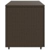 Patio Storage Cabinet Brown 43.3" x 21.7" x 23.8" Poly Rattan