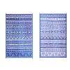 4.98x8FT Reversible Outdoor Rug Waterproof Mat with Storage Bag Portable Plastic Carpet Indoor Outdoor Activity for Picnic Patio Deck RV Blue & White