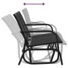 Garden Glider Bench Black 47.4" x 29.9" x 34.1" Textilene & Steel