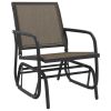 Garden Glider Chairs 2 pcs Brown 24" x 29.9" x 34.3" Textilene & Steel