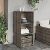 Patio Storage Cabinet Gray 19.7" x 21.7" x 45.3" Poly Rattan