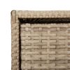 Patio Storage Cabinet Beige 21.7" x 23.2" x 31.5" Poly Rattan