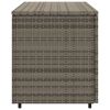 Patio Storage Cabinet Gray 43.3" x 21.7" x 23.8" Poly Rattan