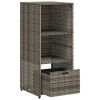 Patio Storage Cabinet Gray 19.7" x 21.7" x 45.3" Poly Rattan