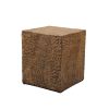 Outdoor Faux Wood Stump Side Table Coffee Table,Side Table ,End Table Accent Table Square Antique Yellow