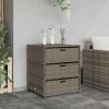 Patio Storage Cabinet Gray 21.7" x 23.2" x 27.2" Poly Rattan