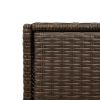 Patio Storage Cabinet Brown 21.7" x 21.7" x 43.7" Poly Rattan