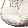 New Comming Outdoor Indoor PE Wicker Swing Egg Chair Natural Color