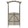 Pergola with Gate 45.7" x 15.7" x 80.3" Gray Solid Firwood