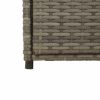 Patio Storage Cabinet Gray 21.7" x 21.7" x 43.7" Poly Rattan