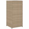 Patio Storage Cabinet Beige 21.7" x 21.7" x 43.7" Poly Rattan