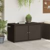 Patio Storage Cabinet Brown 43.3" x 21.7" x 23.8" Poly Rattan