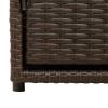 Patio Storage Cabinet Brown 43.3" x 21.7" x 23.8" Poly Rattan