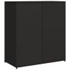 Patio Storage Cabinet Black 41.3" x 21.7" x 44.5" Poly Rattan