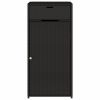 Patio Storage Cabinet Black 21.7" x 21.7" x 43.7" Poly Rattan