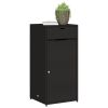 Patio Storage Cabinet Black 21.7" x 21.7" x 43.7" Poly Rattan