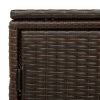 Patio Storage Cabinet Brown 43.3" x 21.7" x 23.8" Poly Rattan