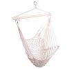 Indoor Outdoor Garden Cotton Hanging Rope Air/Sky Chair Swing Beige Hammocks