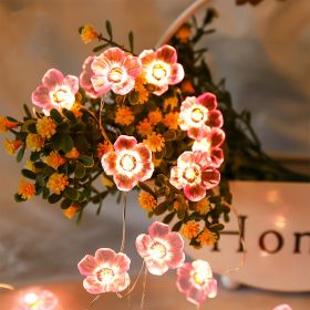 Cherry Blossom LED Lights String Small Fairy Lights Easter Halloween Wedding Scene Holiday Party Holiday Decorative Lights Bedroom (size: 3.3ft/10LEDs)