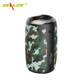 Portable Bluetooth Speaker Double Diaphragm Wireless Subwoofer Waterproof Outdoor Sound Box Stereo Music Surround (Color: S61-Camouflage, Ships From: China)