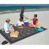 9' x 12' Reversible RV Outdoor Patio Mat, Camping Mat, Interlocked Squares (Reversible with 2 designs)