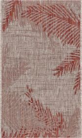 Home Decor Indoor/Outdoor Accent Rug Touch Of Palm Accent Rug (Color: Red | Beige, size: 7'9" X 9'5")